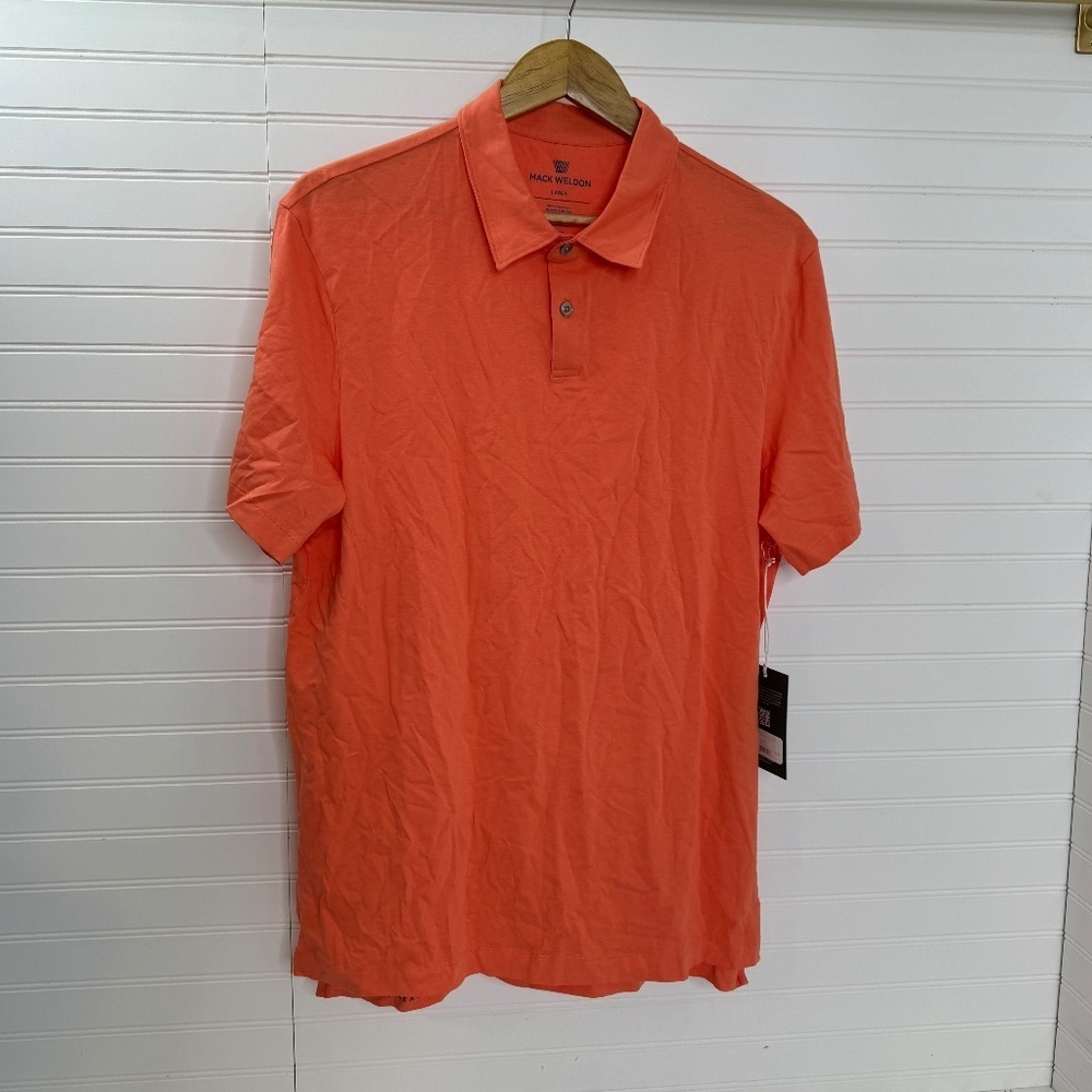 NEW Mack Weldon Polo 100% Prima Cotton Orange